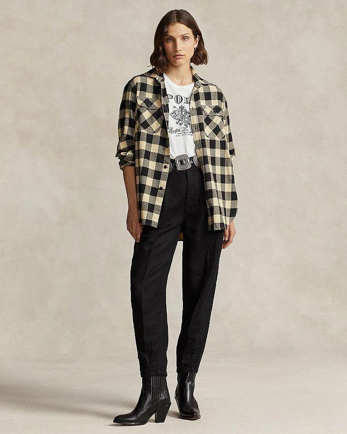 Oversize Plaid Cotton Utility Shirt  商品