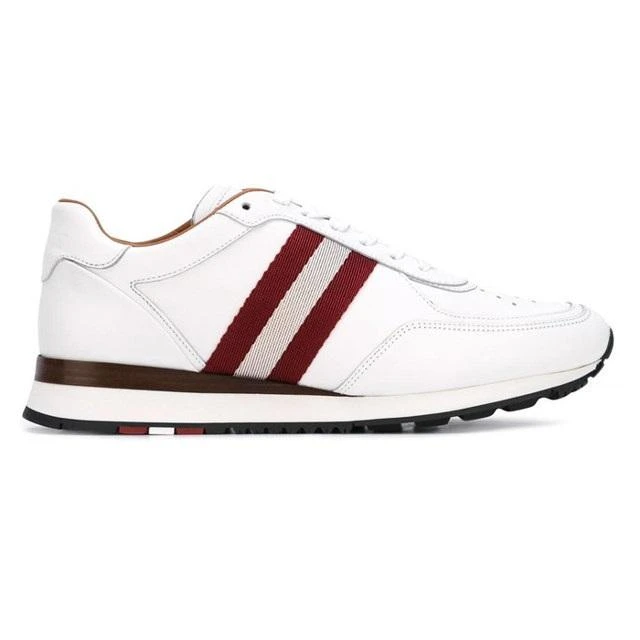 商品Bally|NEW Bally Aston Men's White Leather Sneakers,价格¥2253,第2张图片详细描述