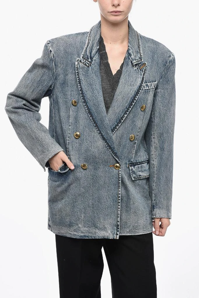 商品Zimmermann|Zimmermann Denim Double-Breasted LUMINOSITY Blazer,价格¥7340,第1张图片