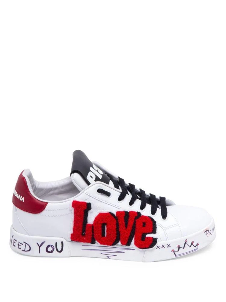 商品Dolce & Gabbana|Love Nappa Leather Sneakers,价格¥3578,第5张图片详细描述