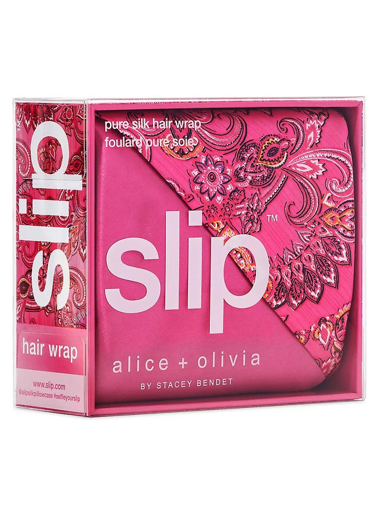 商品Slip|Slip X Alice & Olivia Silk Hair Wrap,价格¥638,第3张图片详细描述