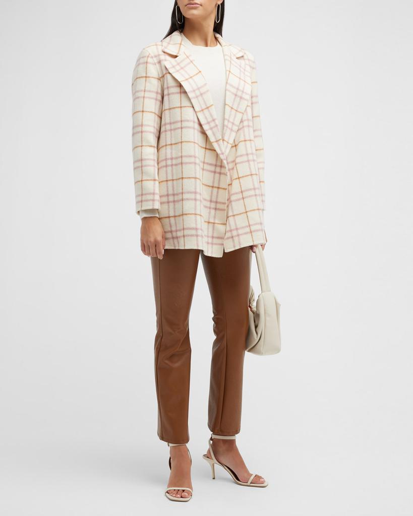 Clairene Open-Front Wool-Blend Plaid Jacket商品第3张图片规格展示