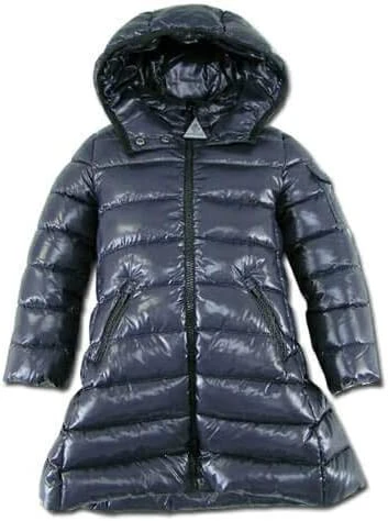 商品[国内直发] Moncler|MONCLER 女童深蓝色绗缝羽绒服 4990005-68950-742,价格¥6948,第1张图片