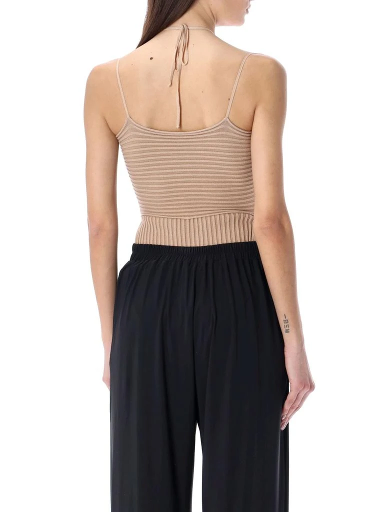 商品ANDREĀDAMO|Ribbed Knit Sleeveless Bodysuit With Cut,价格¥1881,第3张图片详细描述