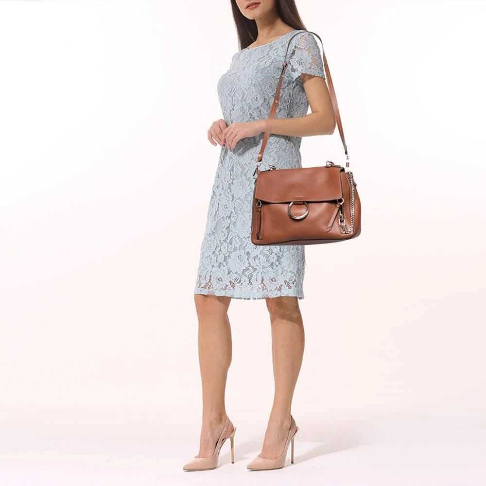 商品[二手商品] Chloé|Chloe Brown Leather and Suede Medium Faye Day Top Handle Bag,价格¥3434,第2张图片详细描述
