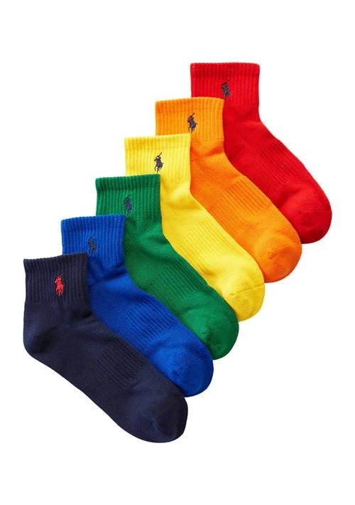 商品Ralph Lauren|Ralph Lauren Quarter Socks 6 Pack,价格¥242,第1张图片