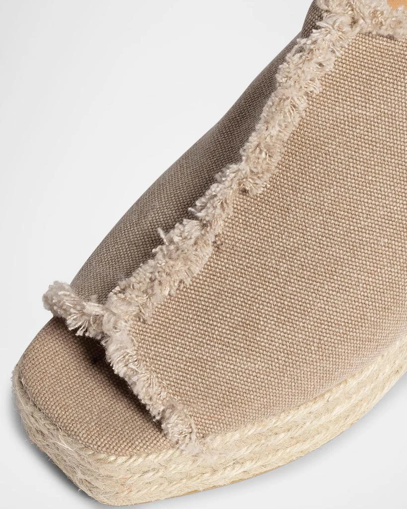 商品Castaner|Queral Frayed Canvas Wedge Espadrille Mules,价格¥1622,第4张图片详细描述