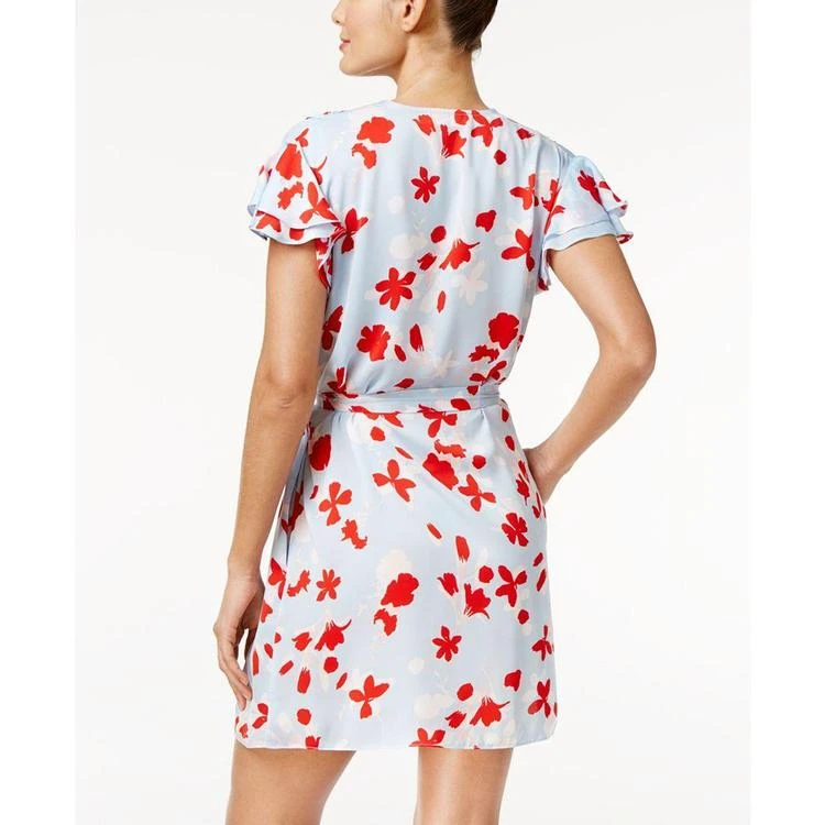 商品Oscar de la Renta|Flutter-Sleeve Printed Wrap Robe,价格¥322,第3张图片详细描述