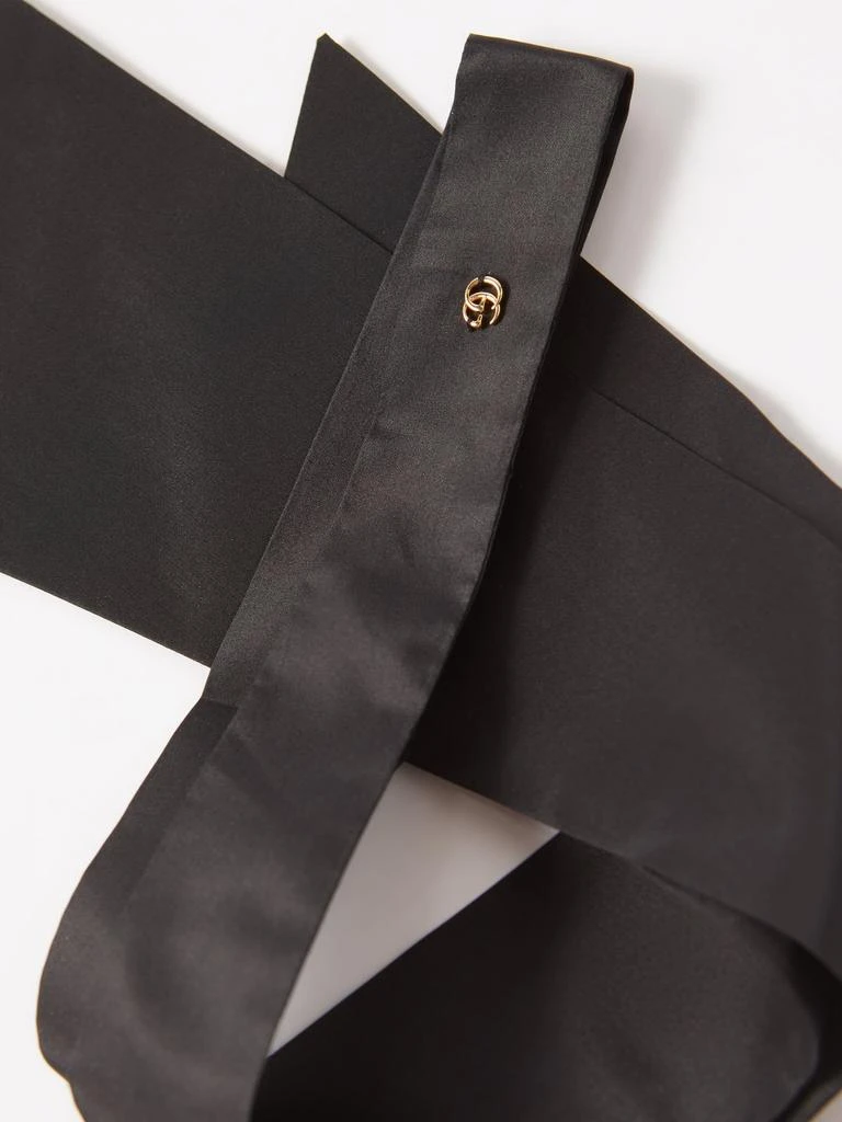 商品Gucci|GG-plaque silk bow tie,价格¥2379,第2张图片详细描述