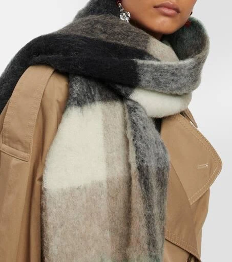 商品Acne Studios|Checked alpaca wool-blend scarf,价格¥2567,第3张图片详细描述