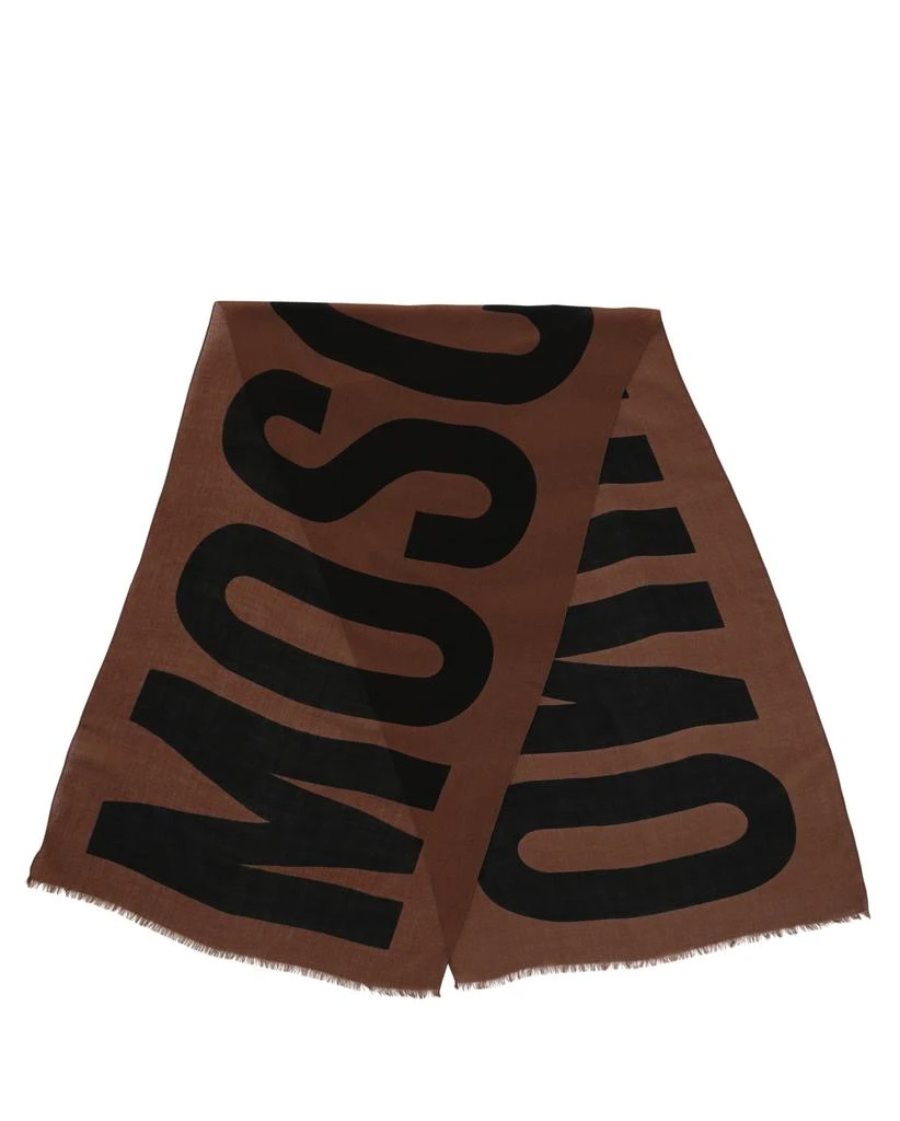 商品Moschino|Logo Print Wool Scarf,价格¥594,第2张图片详细描述