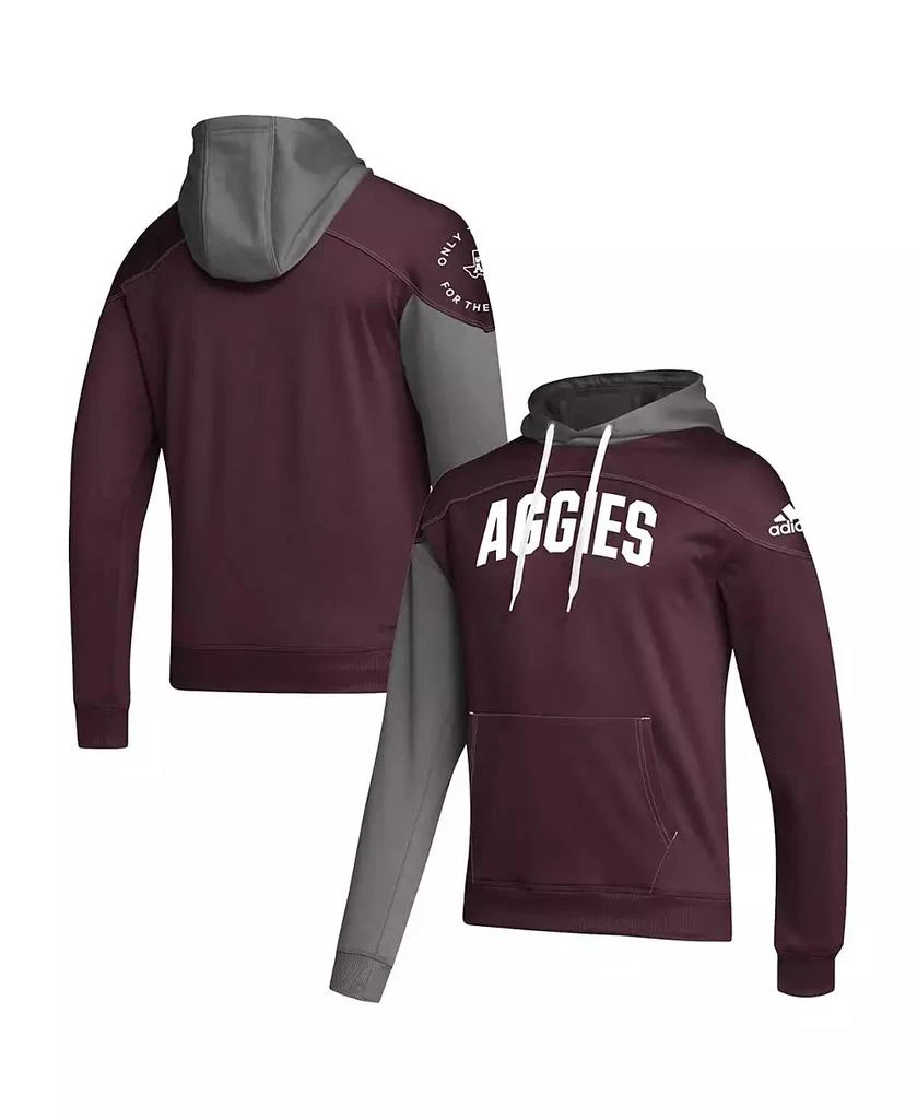 商品Adidas|Men's Maroon Texas A&M Aggies Block Stadium Pullover Hoodie,价格¥485,第1张图片