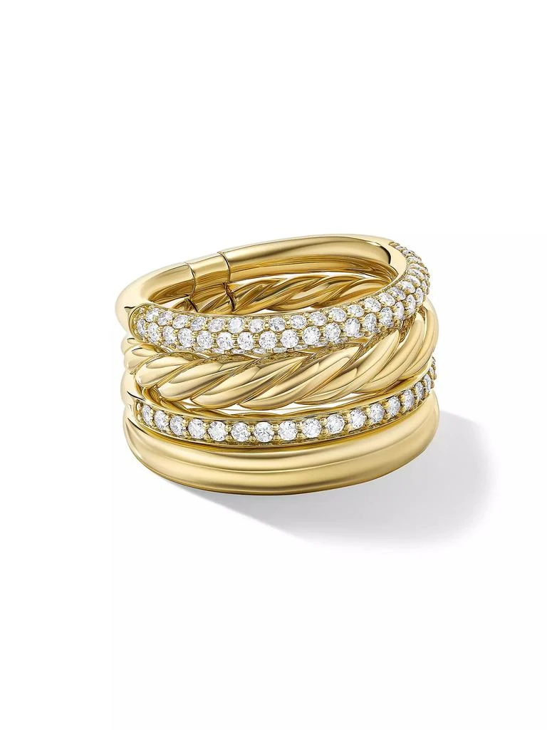 商品David Yurman|DY Mercer™ Multi Row Ring In 18K Yellow Gold,价格¥52043,第1张图片