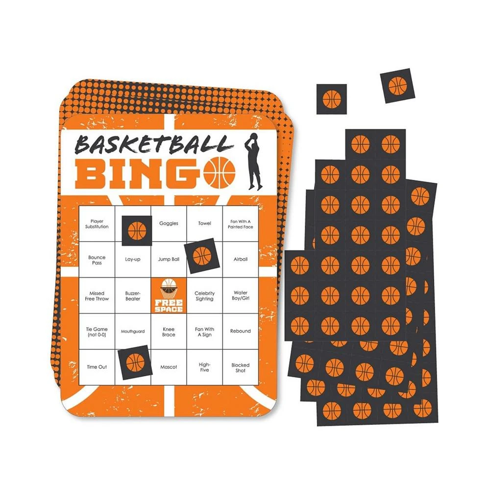 商品Big Dot of Happiness|Basketball - Let the Madness Begin - Bar Bingo Cards & Markers Bingo Game 18 Ct,价格¥135,第1张图片