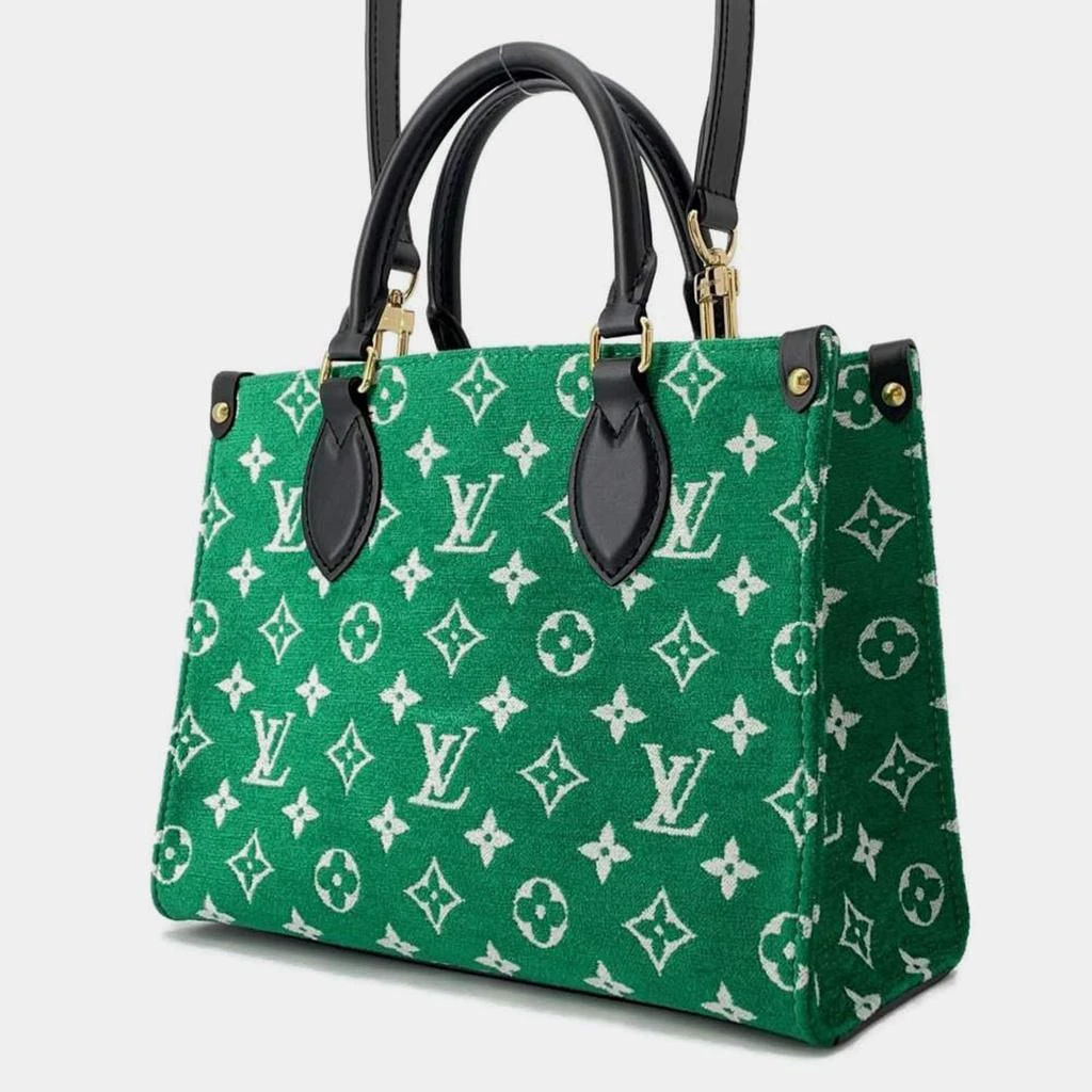 商品[二手商品] Louis Vuitton|Louis Vuitton Green Monogram Jacquard Velvet LV Match Onthego PM Bag,价格¥23798,第2张图片详细描述