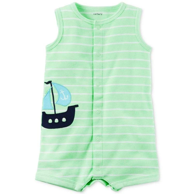 商品Carter's|Striped Boat Romper, Baby Boys (0-24 Months),价格¥53,第1张图片