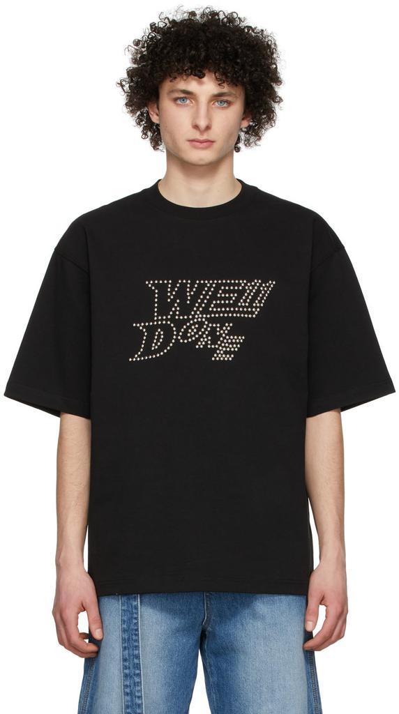 商品We11done|Black Cotton T-Shirt,价格¥617,第1张图片