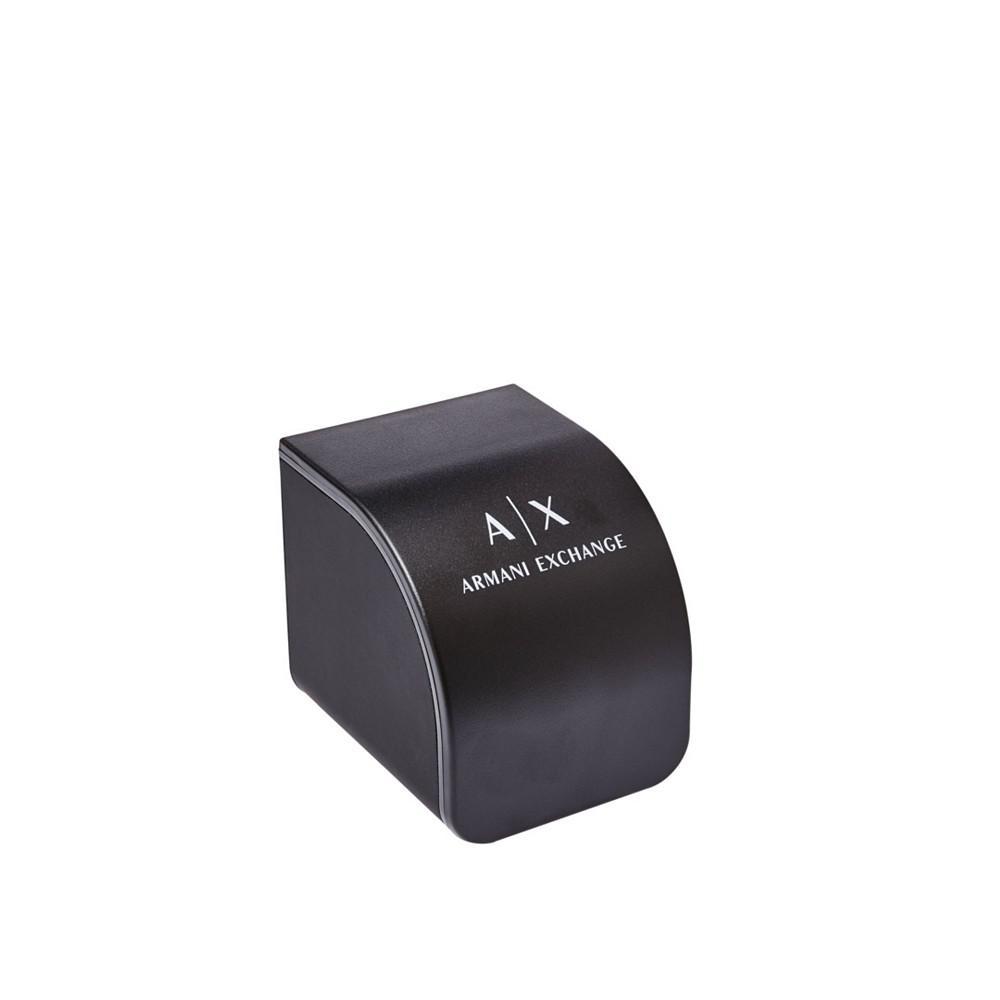 商品Armani Exchange|Men's Three-Hand Black Silicone Strap Watch 42mm,价格¥927,第4张图片详细描述