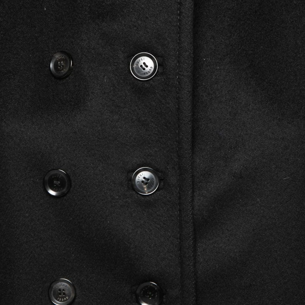 商品[二手商品] Gucci|Gucci Black Wool Detachable Collar Double-Breasted Coat S,价格¥3761,第3张图片详细描述