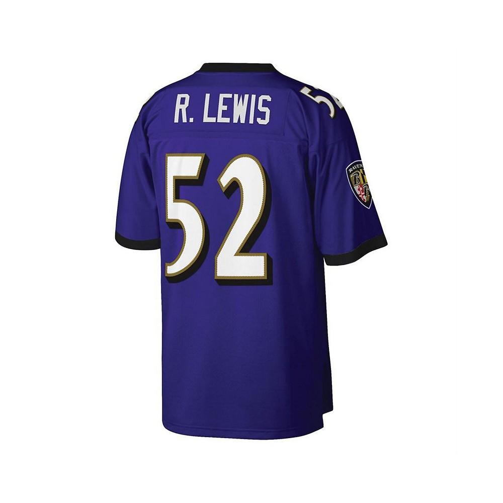 商品Mitchell and Ness|Men's Ray Lewis Purple Baltimore Ravens Big and Tall 2000 Retired Player Replica Jersey,价格¥1172,第4张图片详细描述