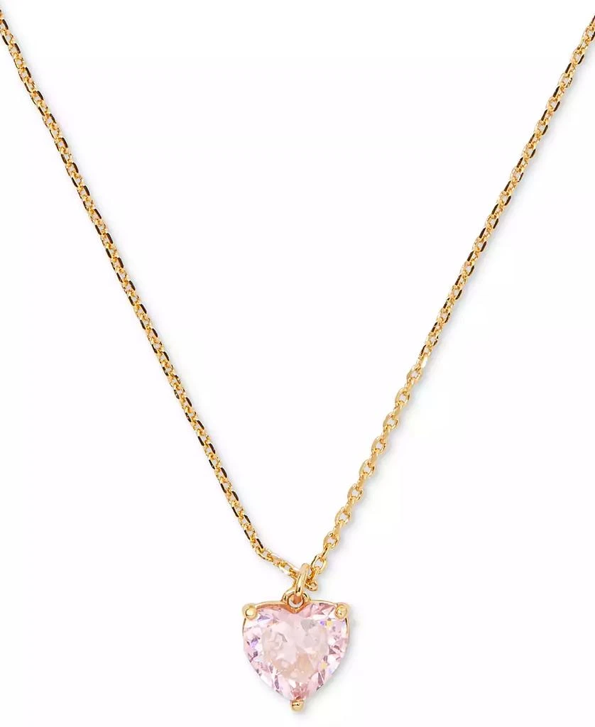 商品Kate Spade|Gold-Tone Birthstone Heart Pendant Necklace, 16" + 3" extender,价格¥327,第1张图片