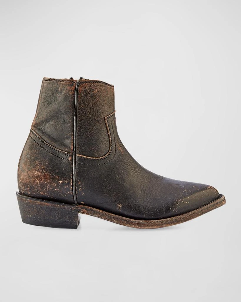 商品Frye|Billy Leather Zip Western Booties,价格¥1675,第1张图片