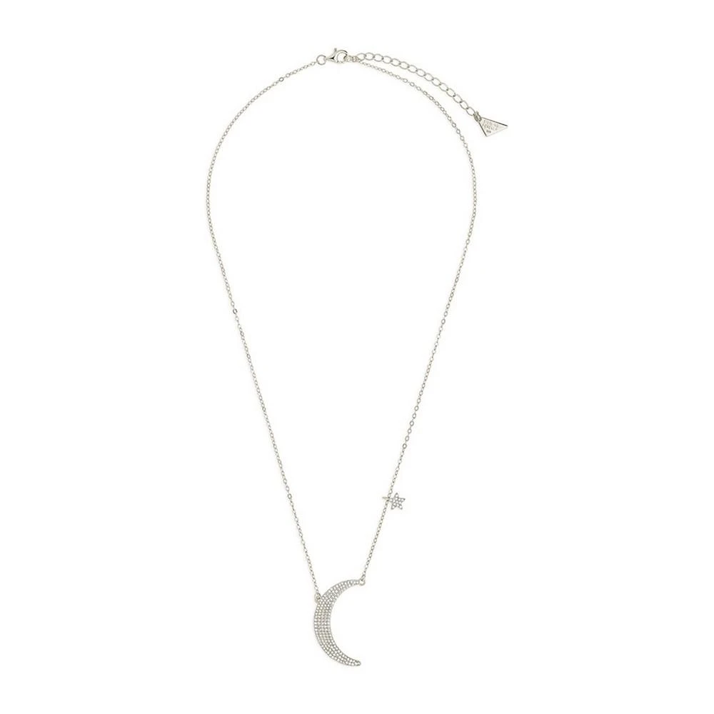 商品Sterling Forever|Cubic Zirconia Crescent Star Charm Necklace,价格¥821,第2张图片详细描述