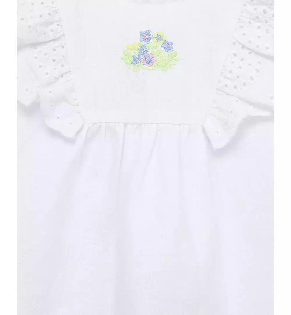 商品Little Me|Baby Girls 3-Pc. Sweet Eyelet Floral Top, Leggings & Headband Set,价格¥155,第4张图片详细描述