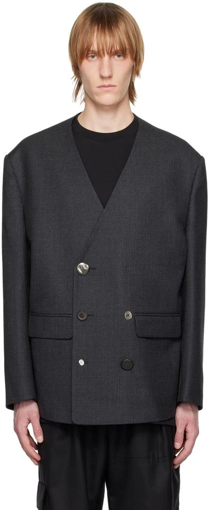 商品ADER error|Gray Y-Neck Blazer,价格¥2550,第1张图片