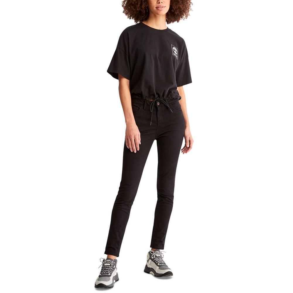 商品Timberland|Women's Drawstring-Hem Cropped T-Shirt,价格¥237,第6张图片详细描述