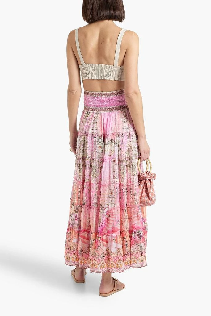 商品Camilla|Tiered printed silk-chiffon maxi skirt,价格¥1807,第3张图片详细描述