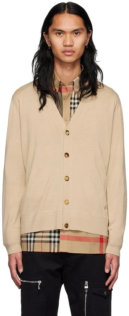 商品Burberry|Beige Wool Cardigan,价格¥8259,第1张图片