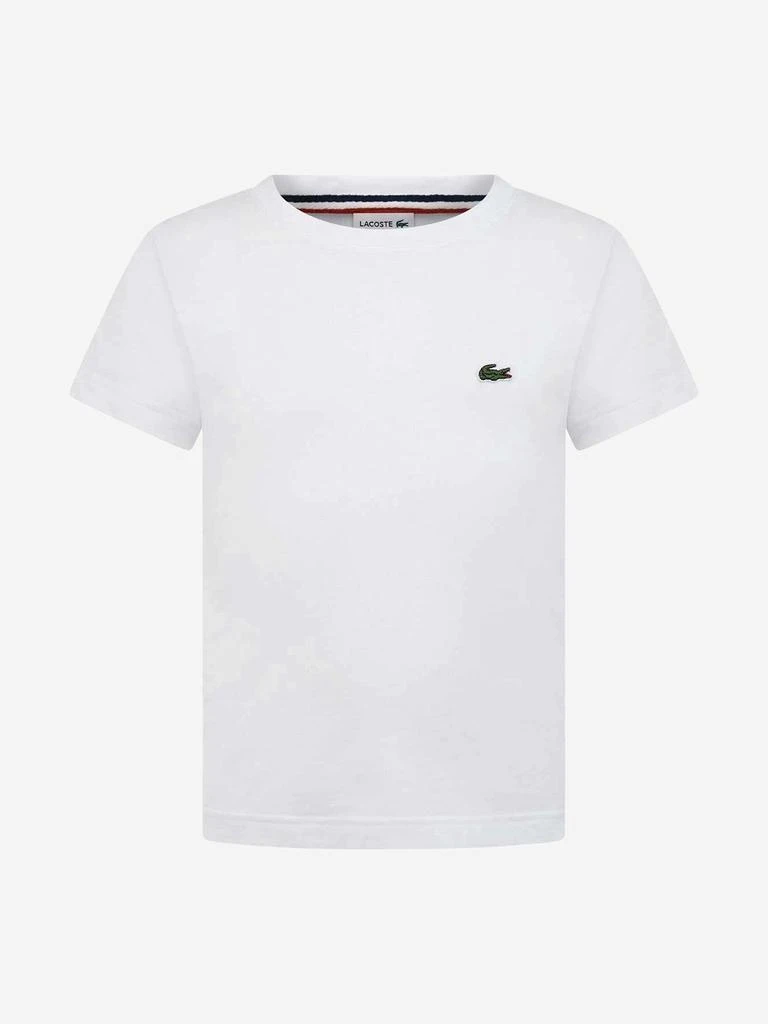 商品Lacoste|Lacoste Boys Logo T-Shirt in White,价格¥220,第5张图片详细描述