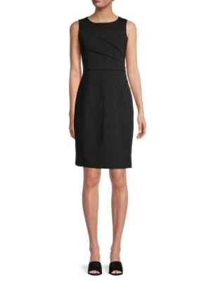 商品Calvin Klein|Side Pleated Sleeveless Pencil Dress,价格¥188,第1张图片