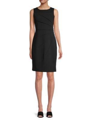 商品Calvin Klein|​Side Pleated Sleeveless Pencil Dress,价格¥345,第1张图片
