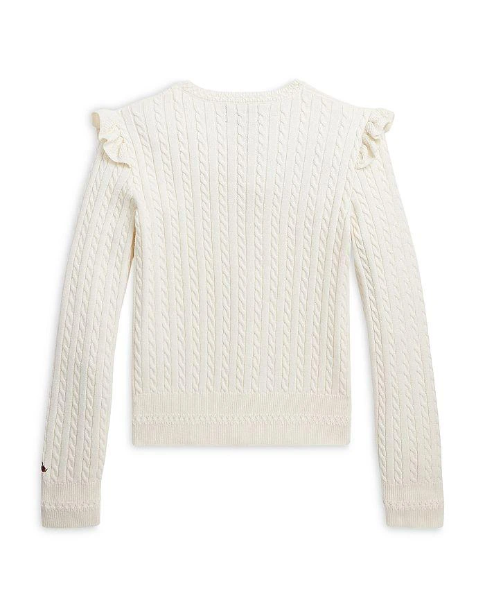 商品Ralph Lauren|Girls' Mini-Cable Cotton Cardigan - Little Kid, Big Kid,价格¥190,第2张图片详细描述