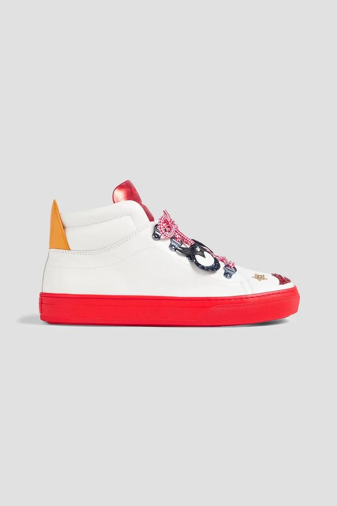 商品Tod's|Embellished leather high-top sneakers,价格¥1870,第1张图片