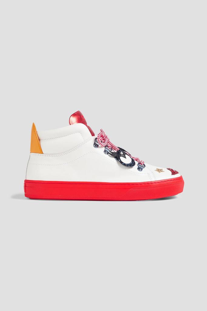 商品Tod's|Embellished leather high-top sneakers,价格¥1835,第1张图片