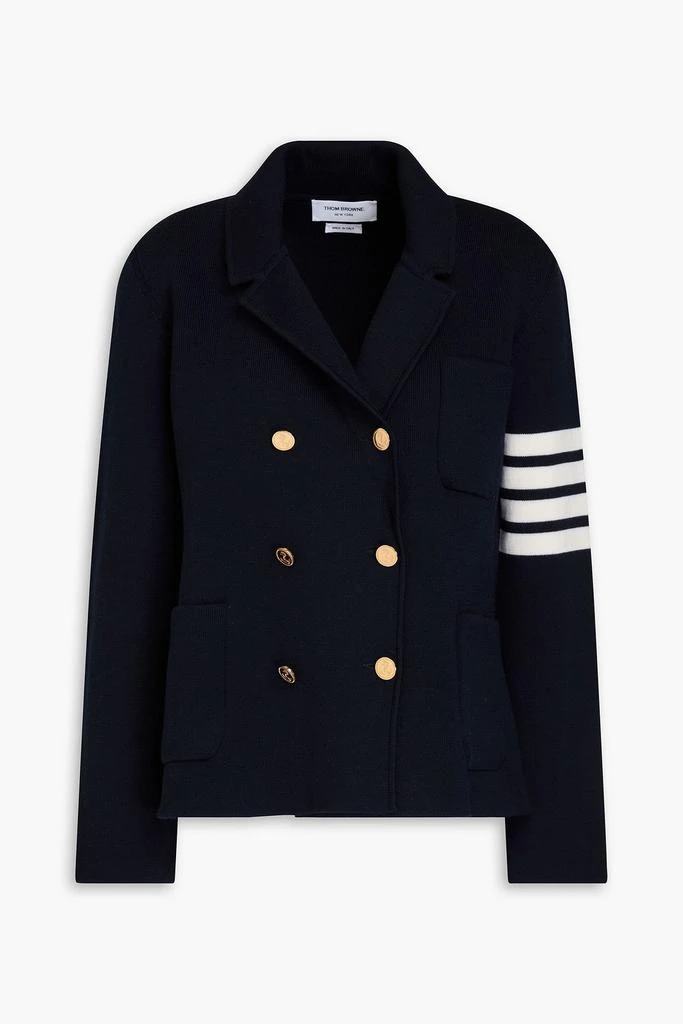 商品Thom Browne|Double-breasted striped wool-blend blazer,价格¥6762,第1张图片