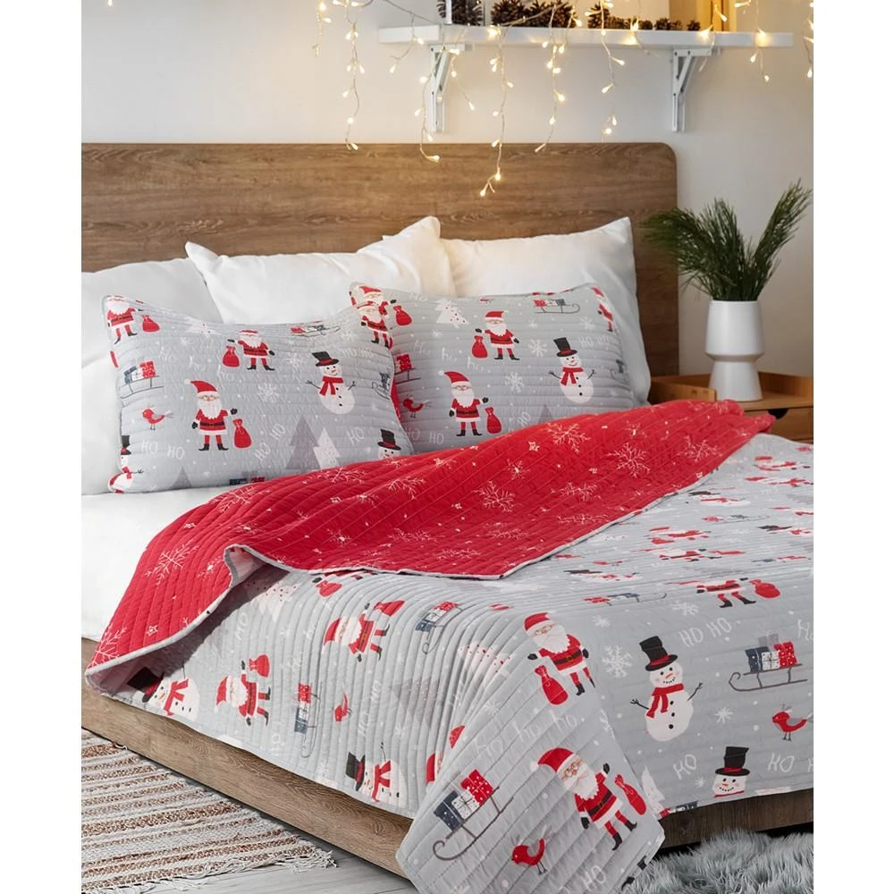 商品Avanti|Santa & Snowman 2-Pc. Quilt Set,价格¥261,第1张图片