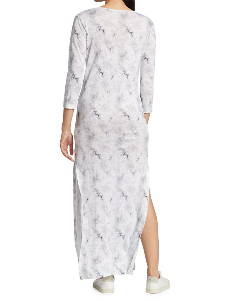 商品Majestic|Cloud-Print Linen Maxi Dress,价格¥631,第2张图片详细描述