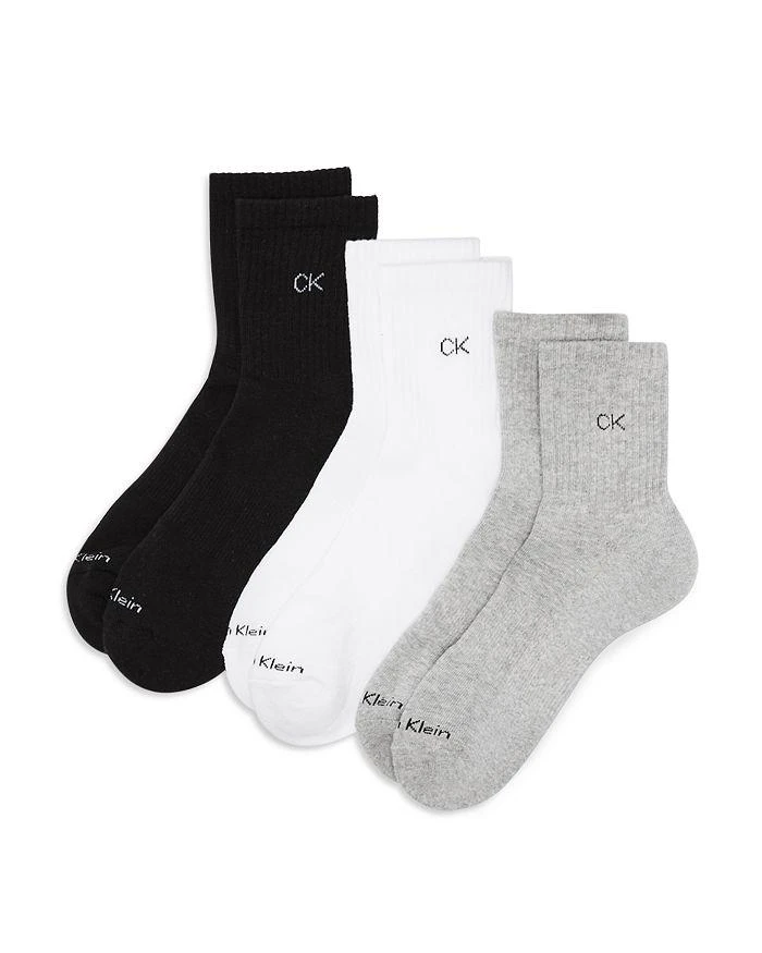 商品Calvin Klein|Cushioned High Quarter Socks, Pack of 3,价格¥150,第1张图片