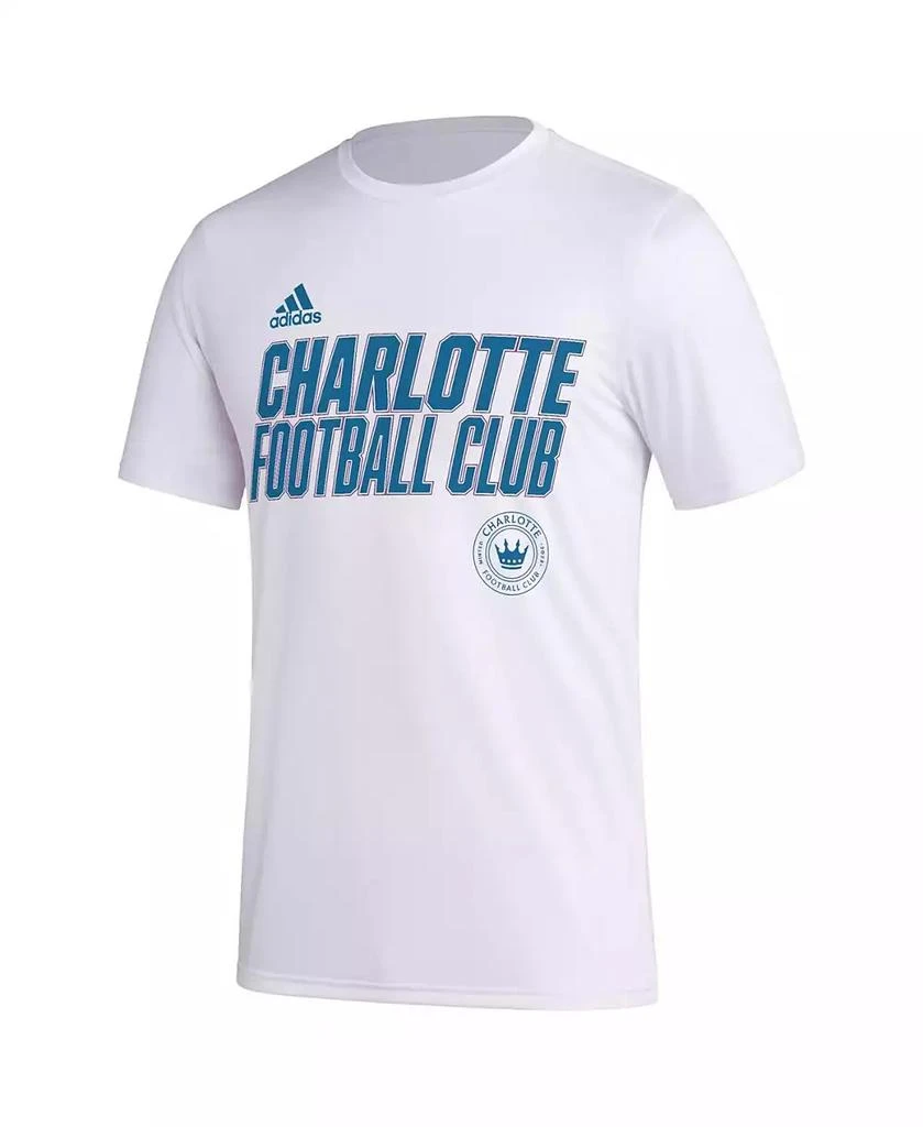 商品Adidas|Men's White Charlotte FC Team Jersey Hook AEROREADY T-shirt,价格¥301,第2张图片详细描述