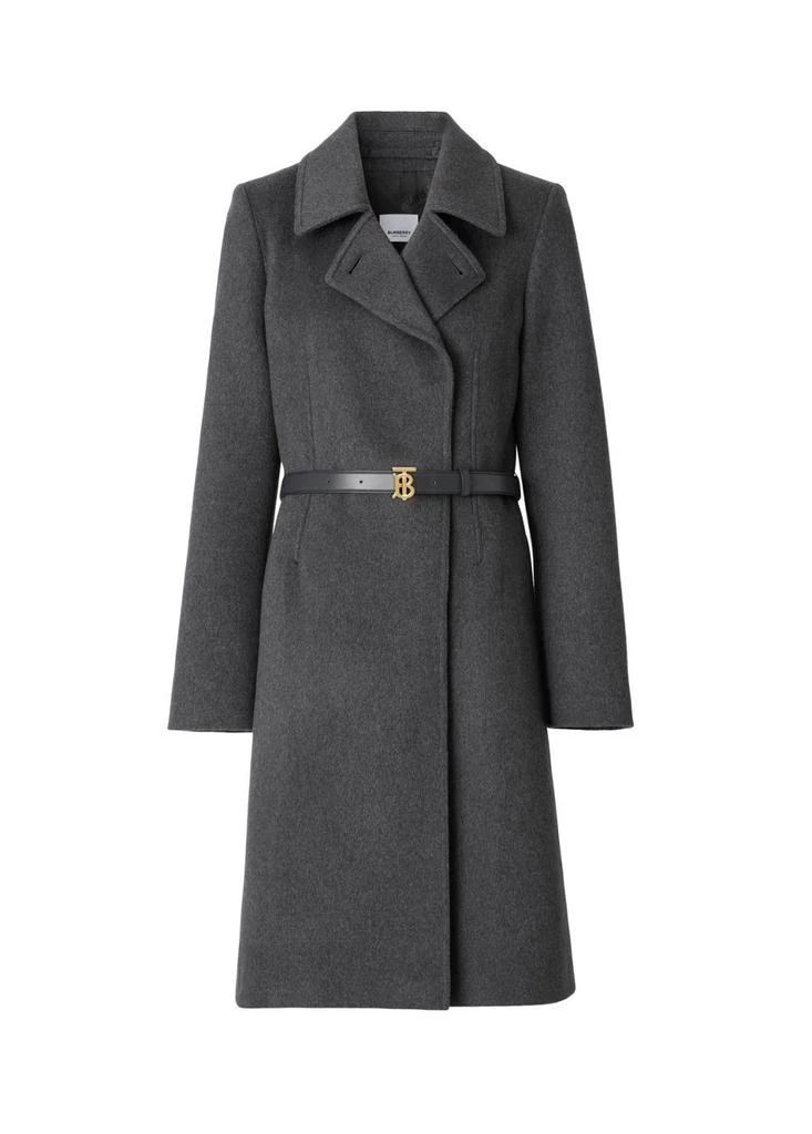 商品Burberry|Monogram motif cashmere belted coat,价格¥28294,第4张图片详细描述