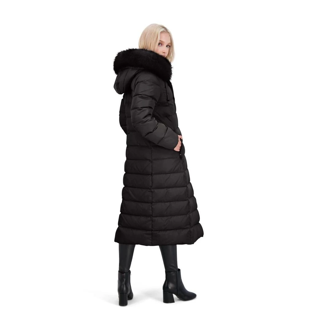 Tahari Nellie Long Coat for Women-Insulated Jacket with Removable Faux Fur Trim 商品