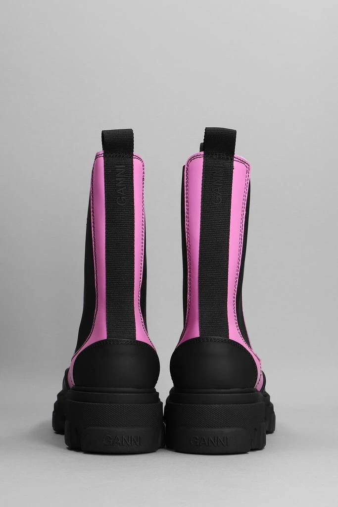 商品Ganni|Ganni Combat Boots In Rose-pink Leather,价格¥2338,第4张图片详细描述