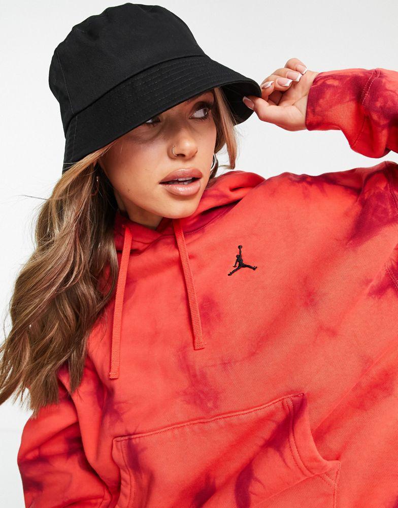 商品Jordan|Jordan Heritage tie dye pullover hoodie in red,价格¥618,第4张图片详细描述