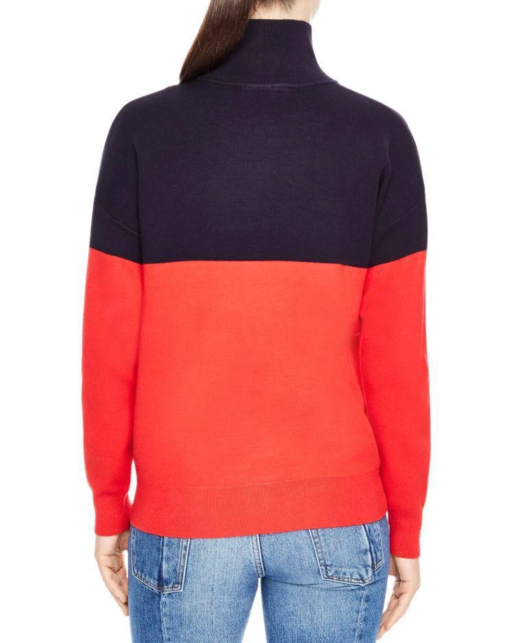 商品Sandro|Vega Color-Block Half-Zip Sweater ,价格¥1203,第2张图片详细描述