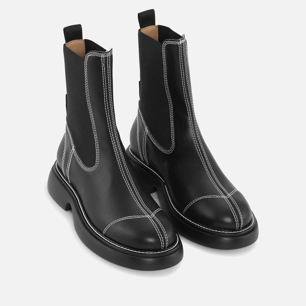 商品Ganni|Ganni Women's Everyday Mid Faux Leather Chelsea Boots,价格¥1865,第2张图片详细描述