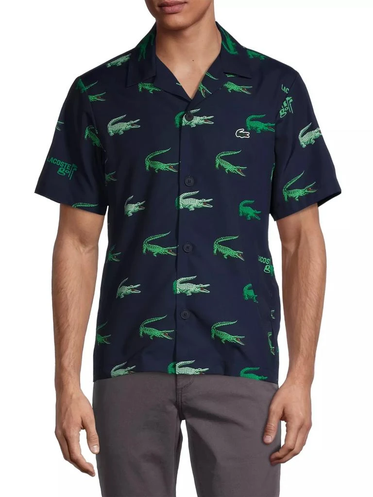 商品Lacoste|Crocodile-Printed Woven Shirt,价格¥569,第3张图片详细描述